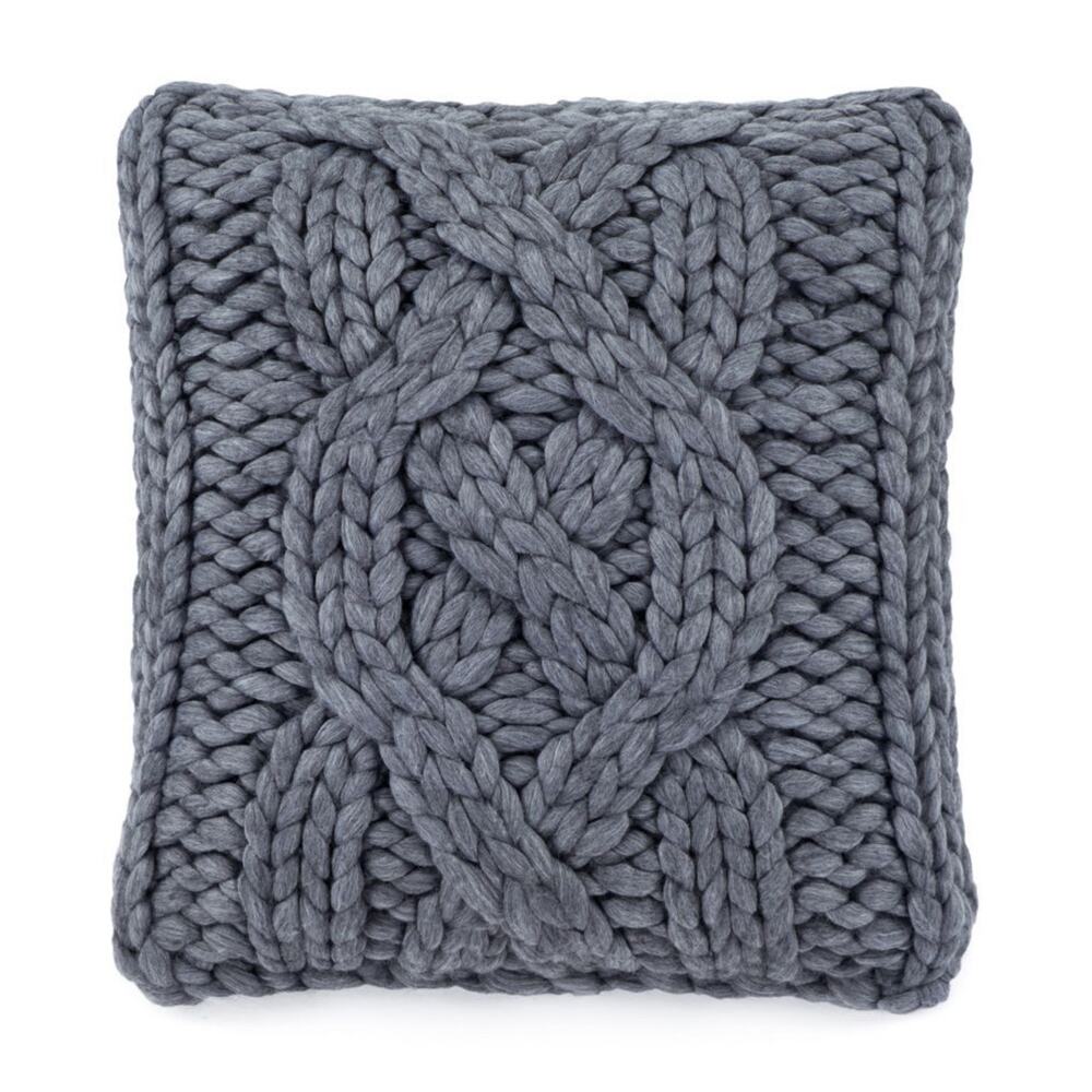 Ugg Oversized Grey Big Chunky Knit Decorative Pillow Size 21.5 x 21.5